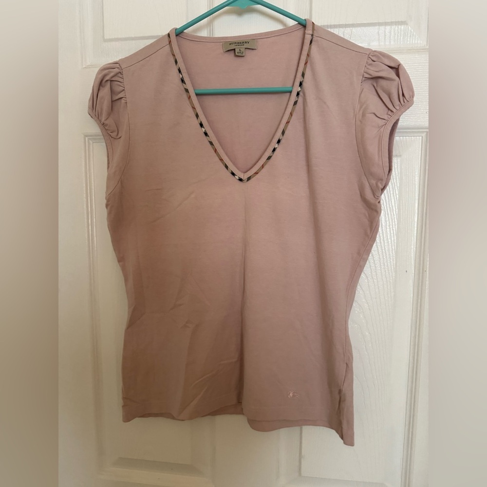 Burberry cap sleeve shirt
